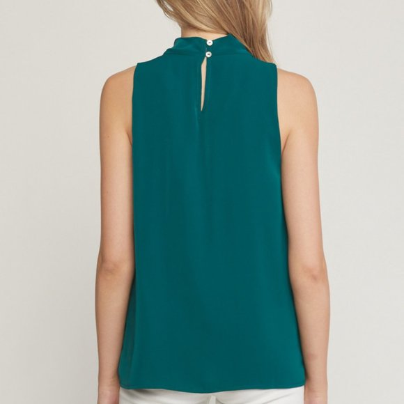 👠ENTRO Swoop Neck Top in Forest👠 - Picture 5 of 7